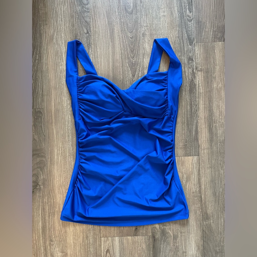 Stretchy Bright Blue Pinup Top